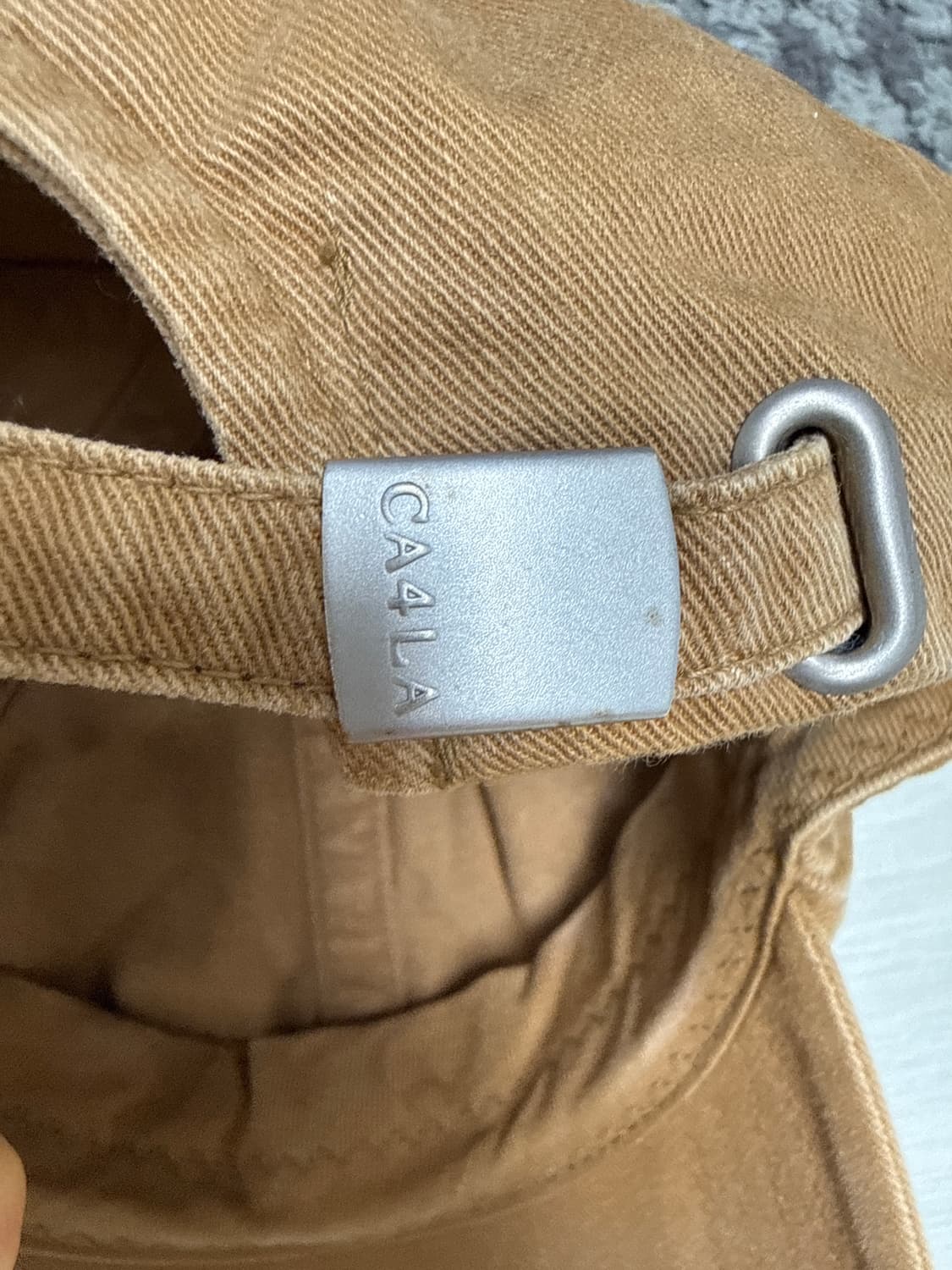  [CA4LA] 카시라 빈티지 베이지 코튼 볼캡 상품이미지5