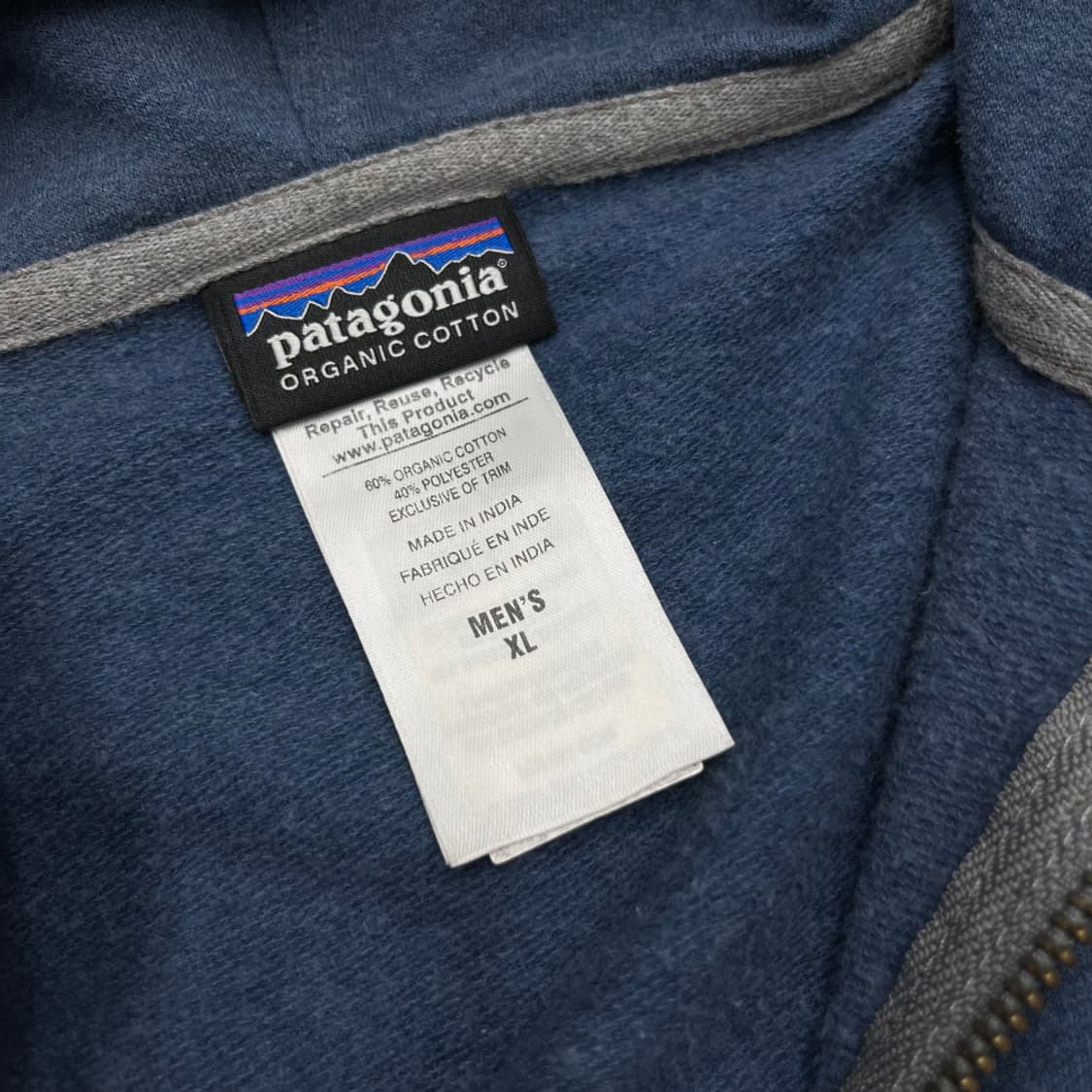 파타고니아 미니로고 딥블루 후드집업 XL 상품이미지6