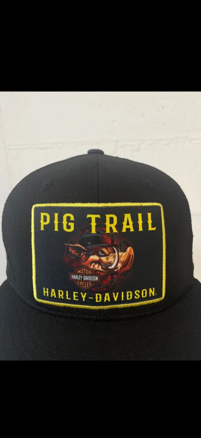 할리데이비슨 피그 트레일 자수 매쉬 메쉬 모자 트러커캡 스냅백 새제품 상품이미지2