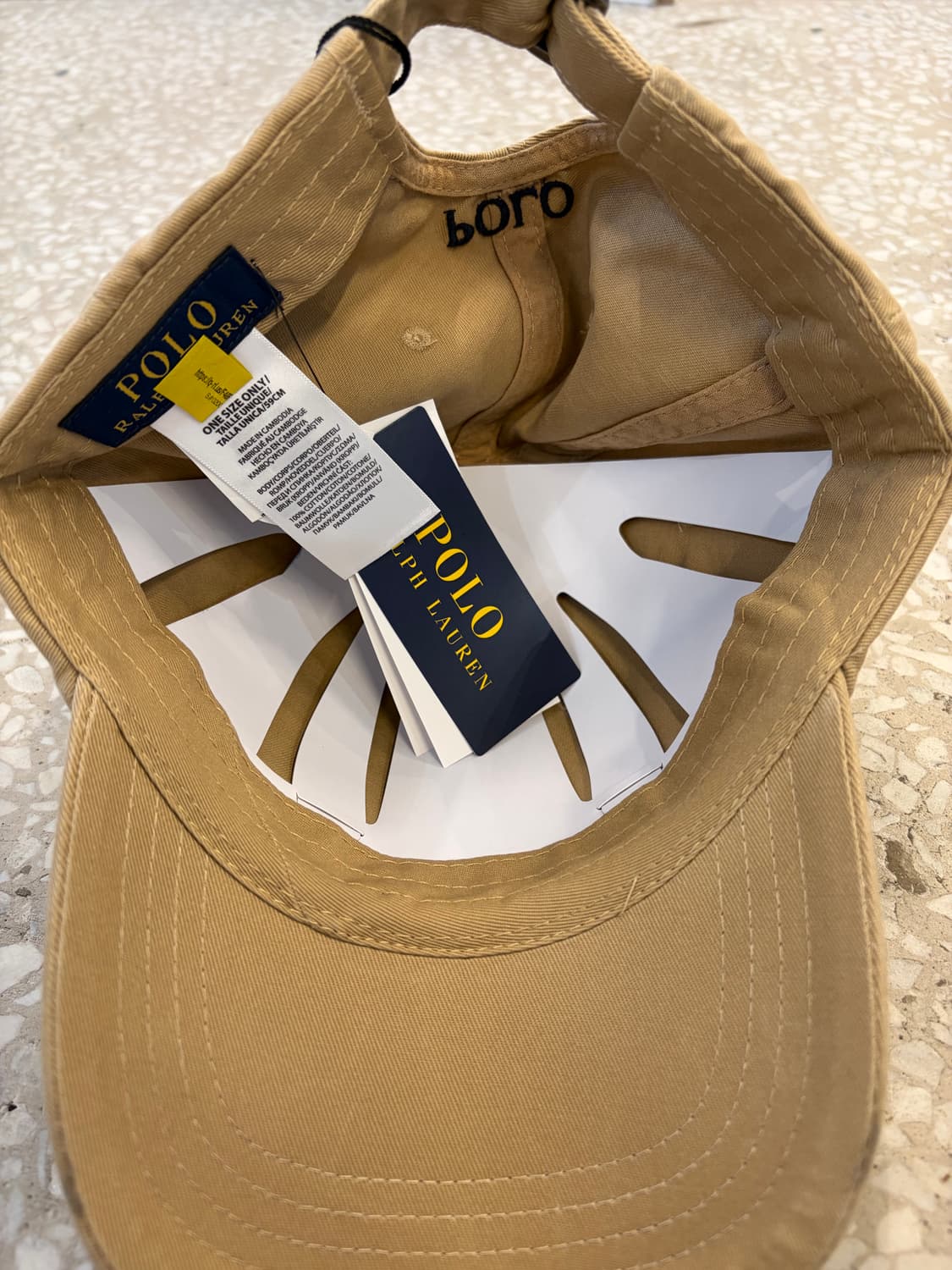 Polo Ralph Lauren Beige Pony Logo Cap 상품이미지4