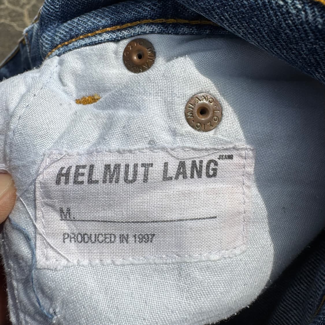 [30] Helmut Lang 헬무트랭 밑단 컷팅 데님 팬츠 상품이미지9