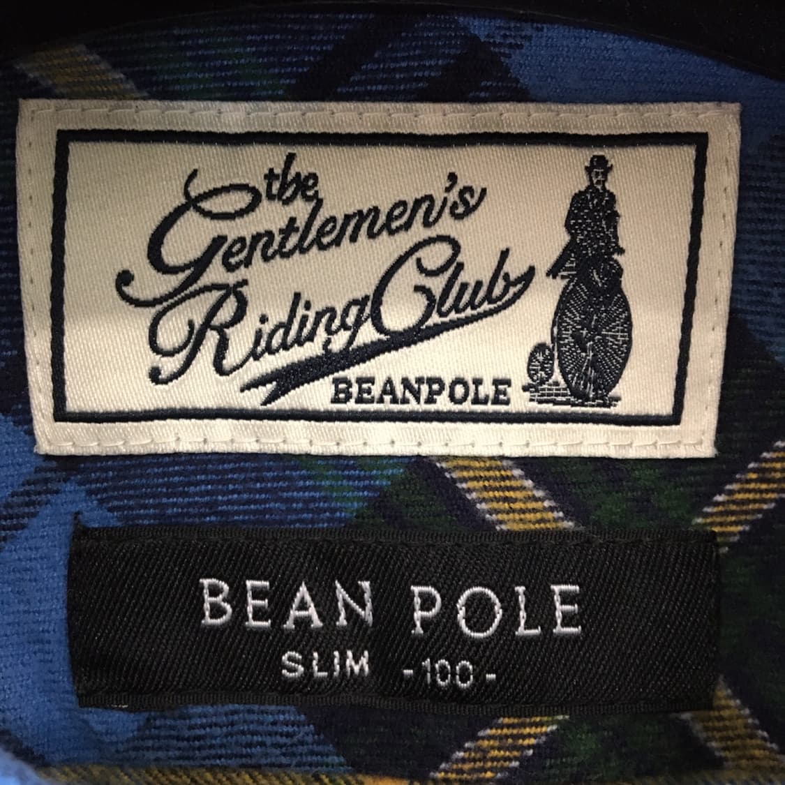 빈폴 자수로고 플란넬 블루셔츠 100 사이즈  상품이미지6