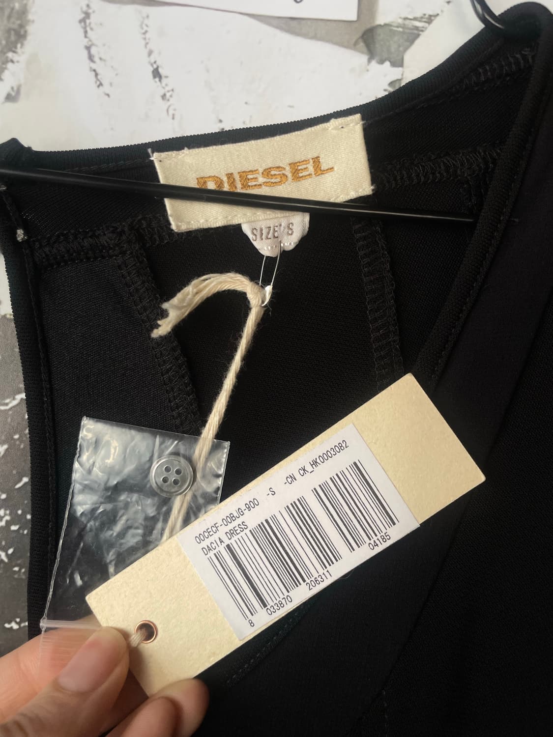 디젤 diesel 블랙 미니 원피스 s  상품이미지6