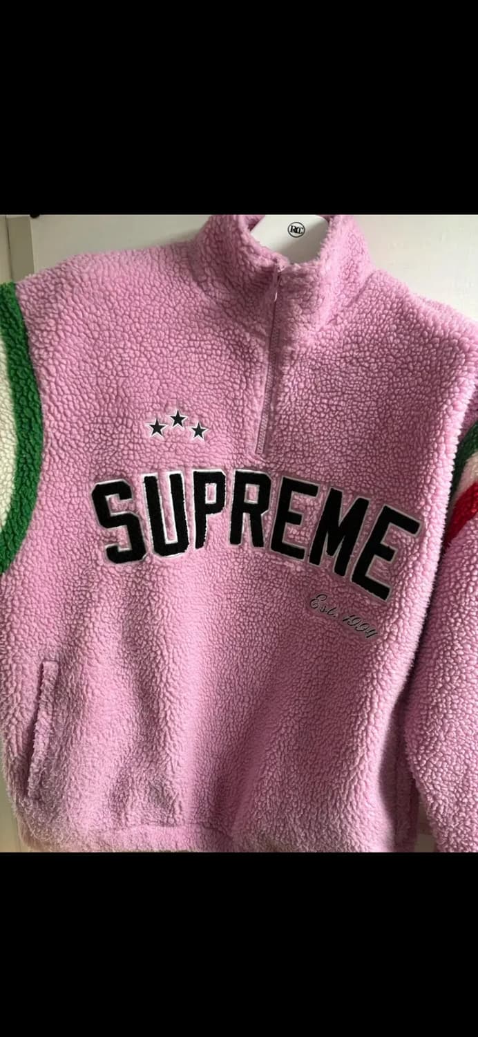 슈프림 아크 하프집 플리스 핑크 L 상품이미지4