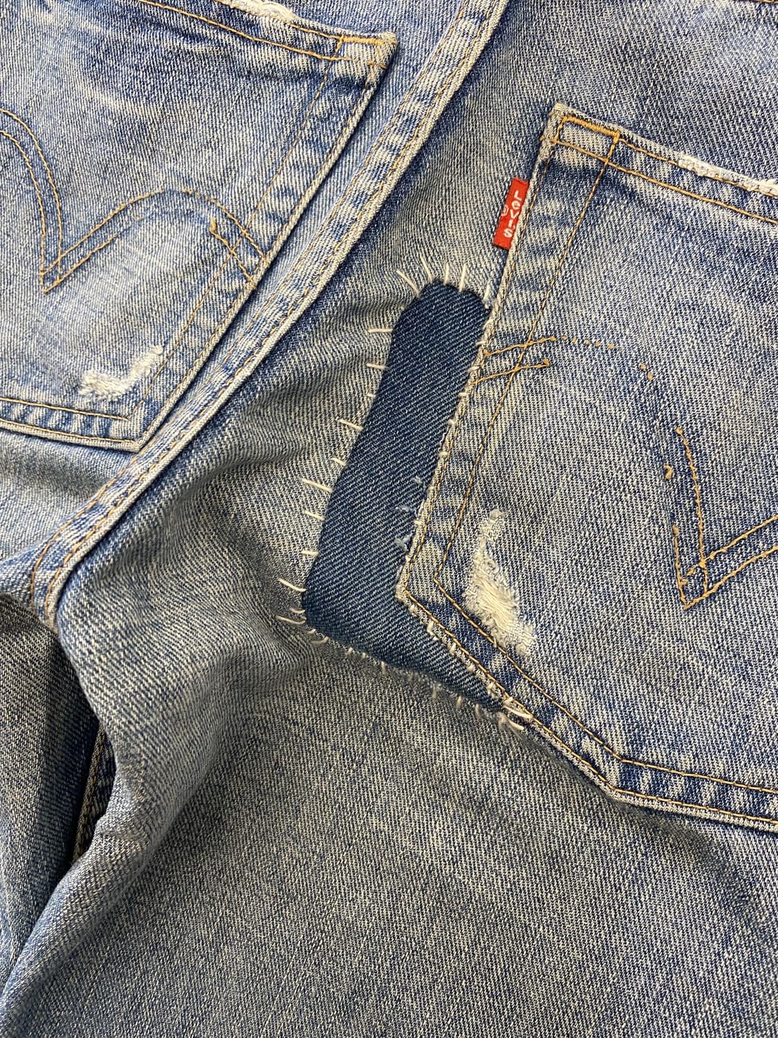 [32] 00s Levi's 537 리바이스 사시코 리페어 부츠컷 데님 상품이미지8