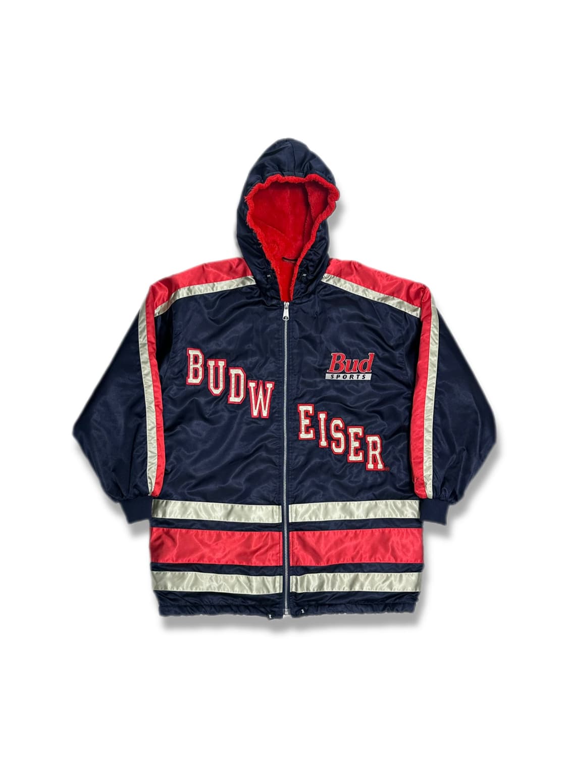 버드와이저 Budweiser 나일론 롱자켓 일본빈티지 올드스쿨 상품이미지1
