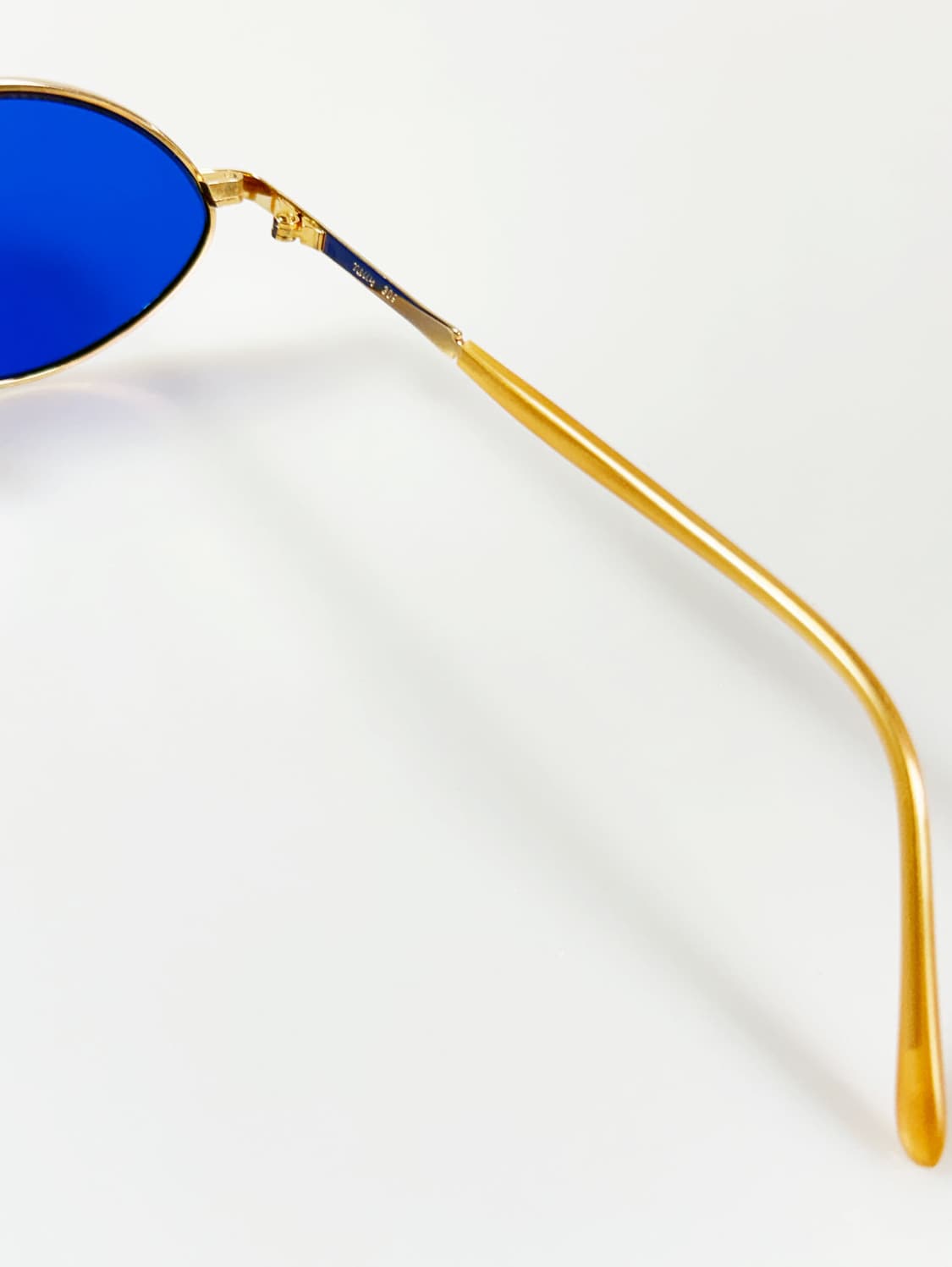 90s Nelly 골드메탈 슬림 오벌 프레임 빈티지 틴트 선글라스 상품이미지6