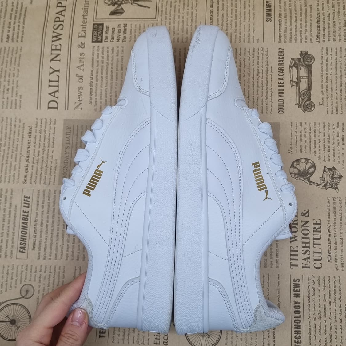 푸마 셔플 화이트골드 남성스니커즈270  상품이미지5