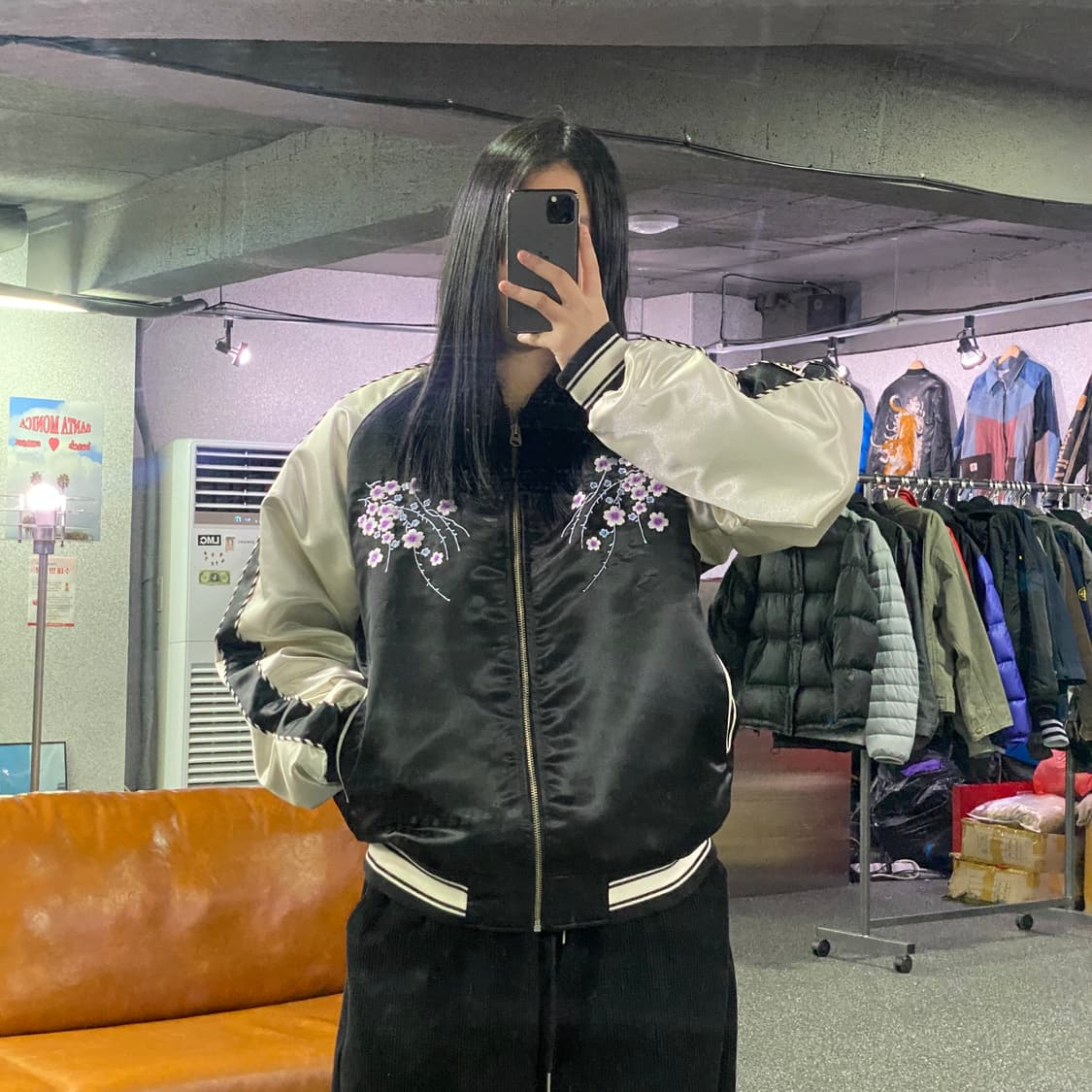 언더에어 벚꽃 스카쟌 블루종 자켓 B3885 상품이미지1