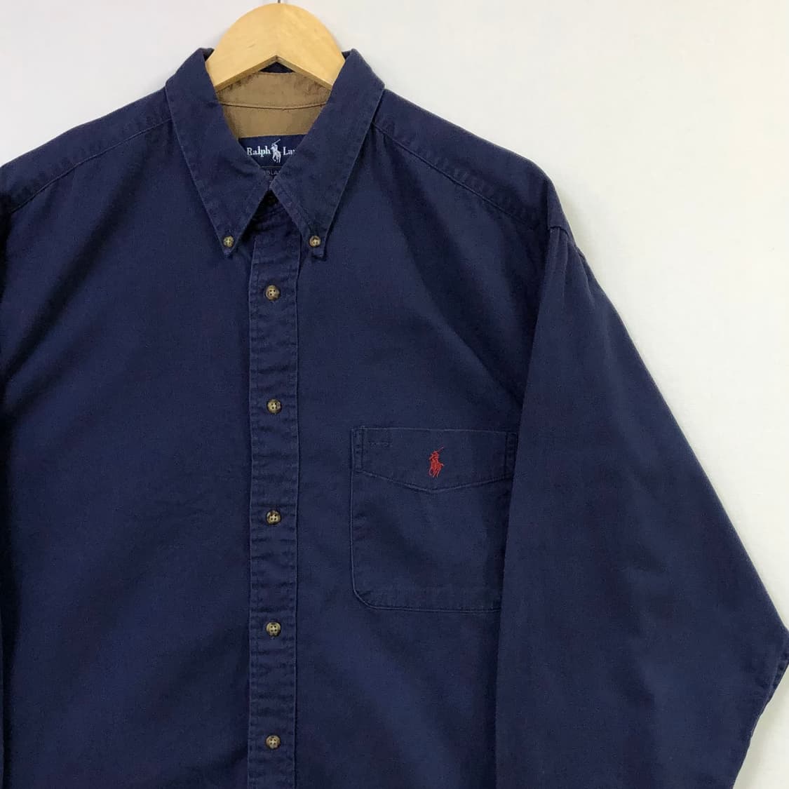 XL 폴로 네이비 솔리드코튼 셔츠 상품이미지1