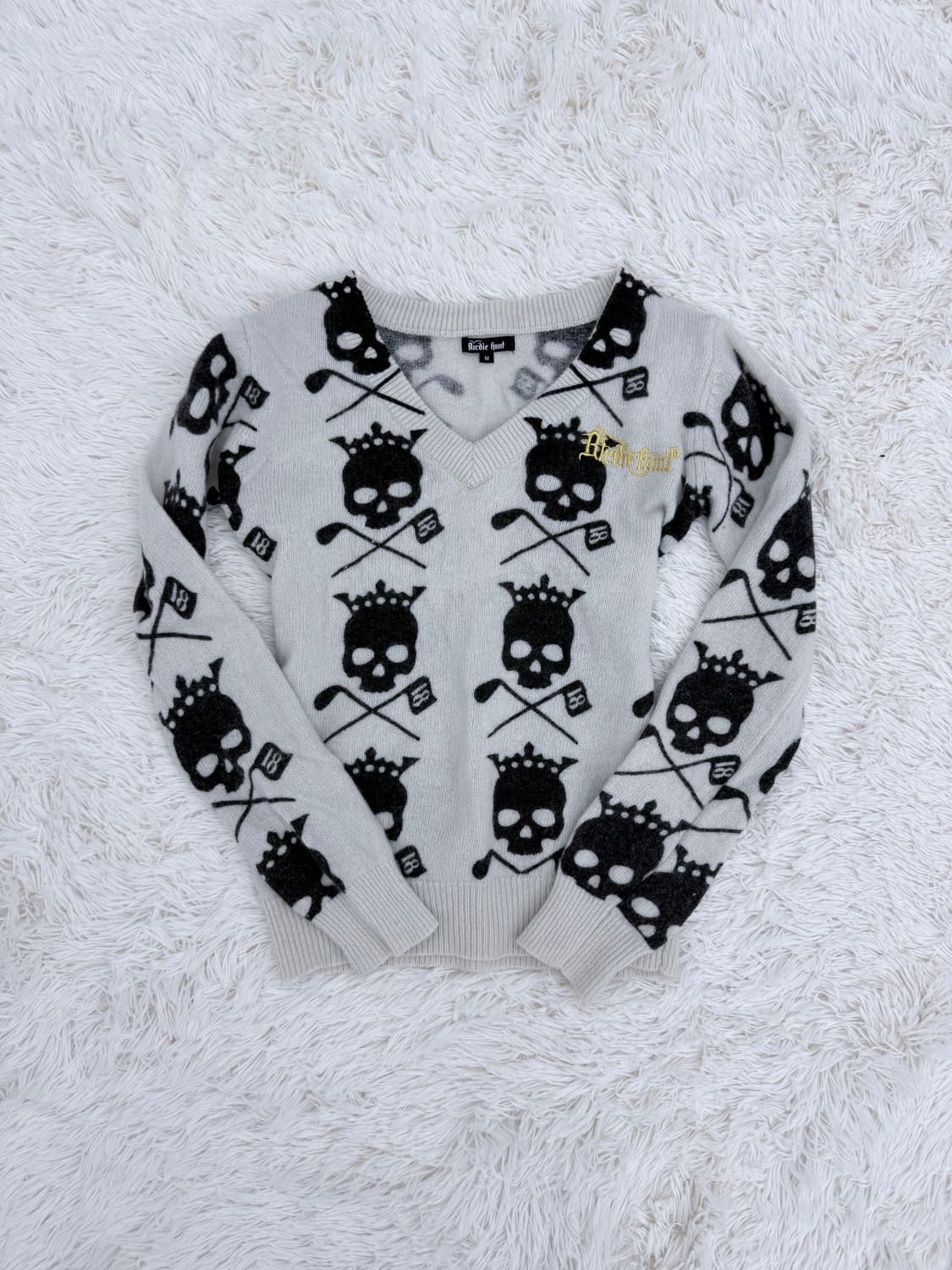 크라운 스컬 펑크 니트 상품이미지1