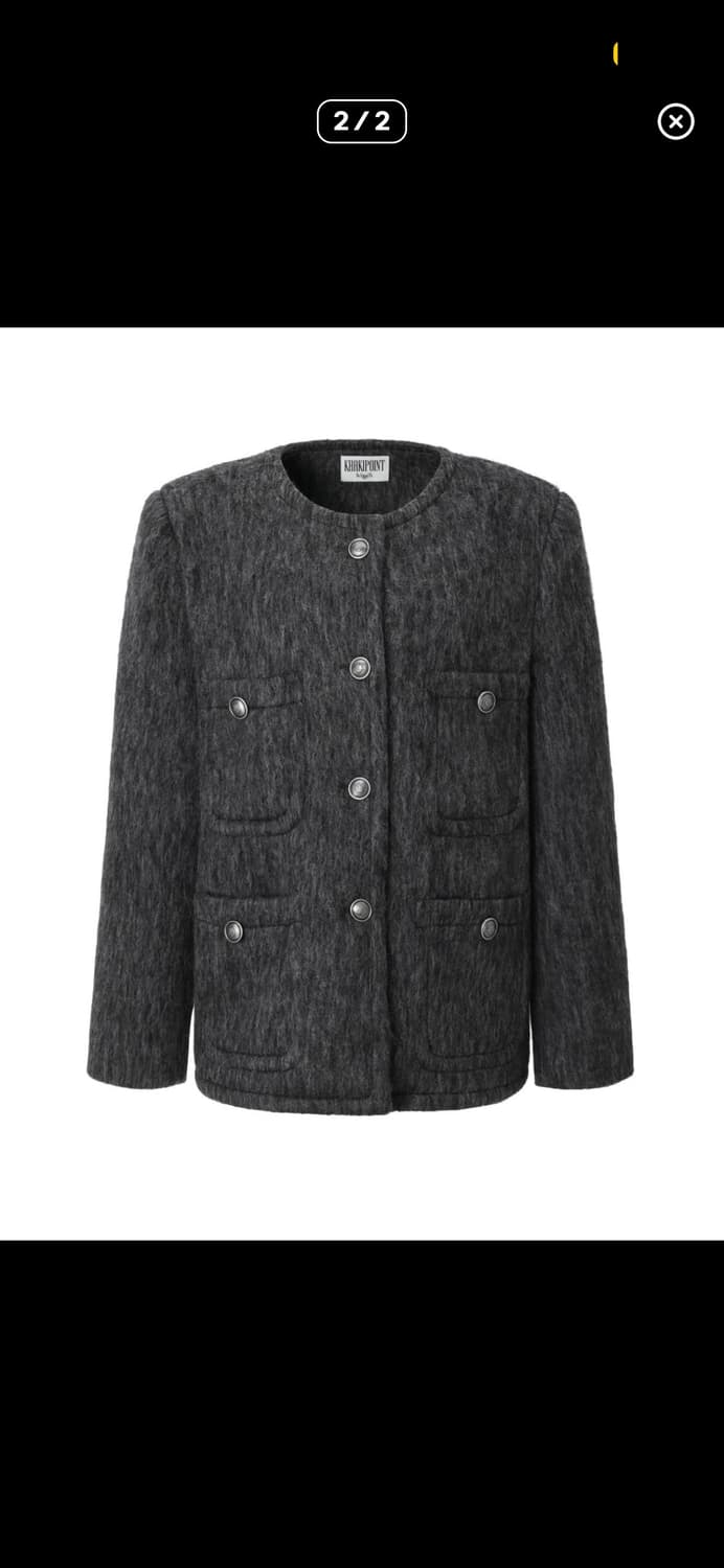 카키포인트 울 자켓 차콜 상품이미지1