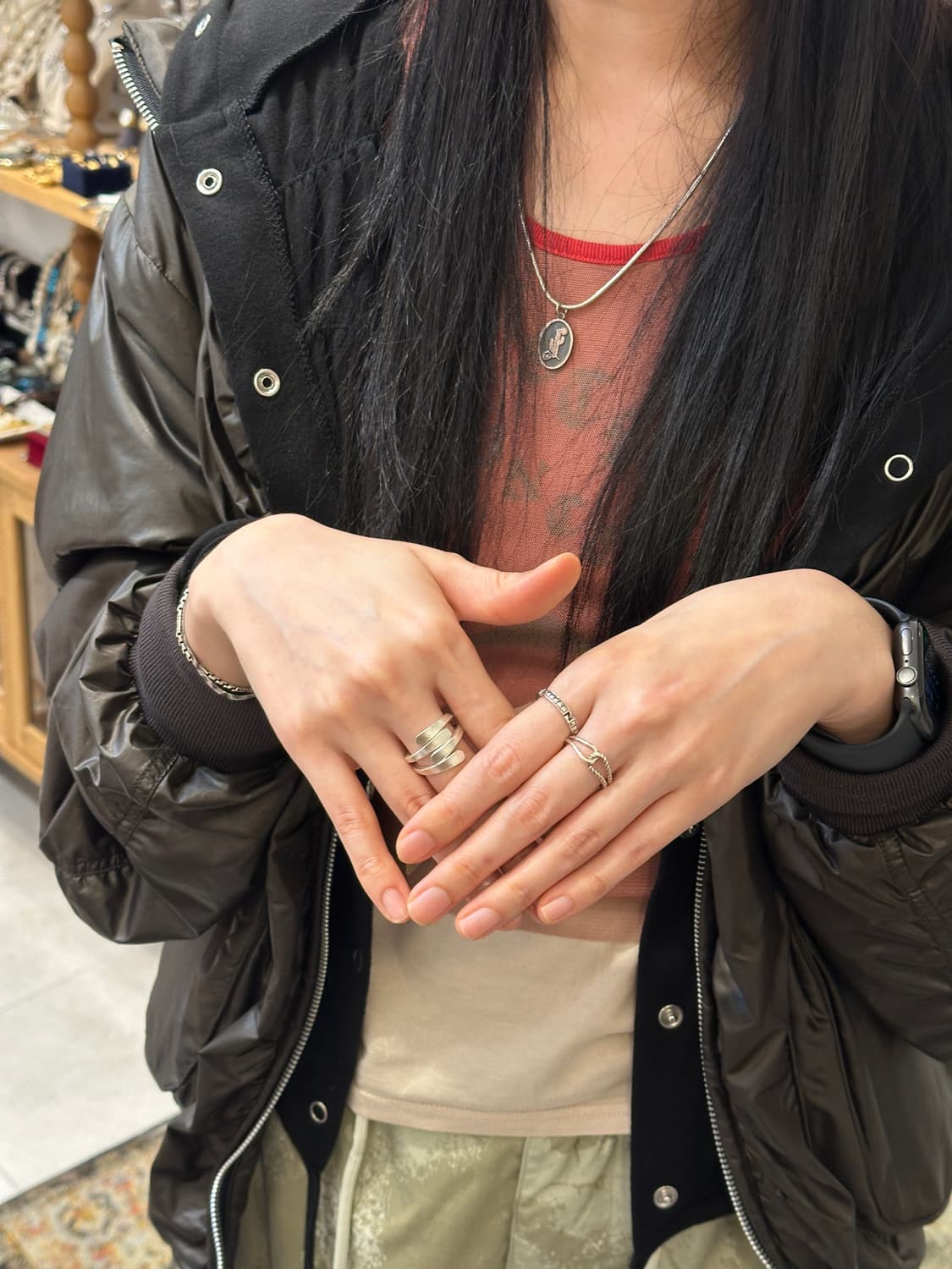 Helix Structure 925Silver Ring 상품이미지7