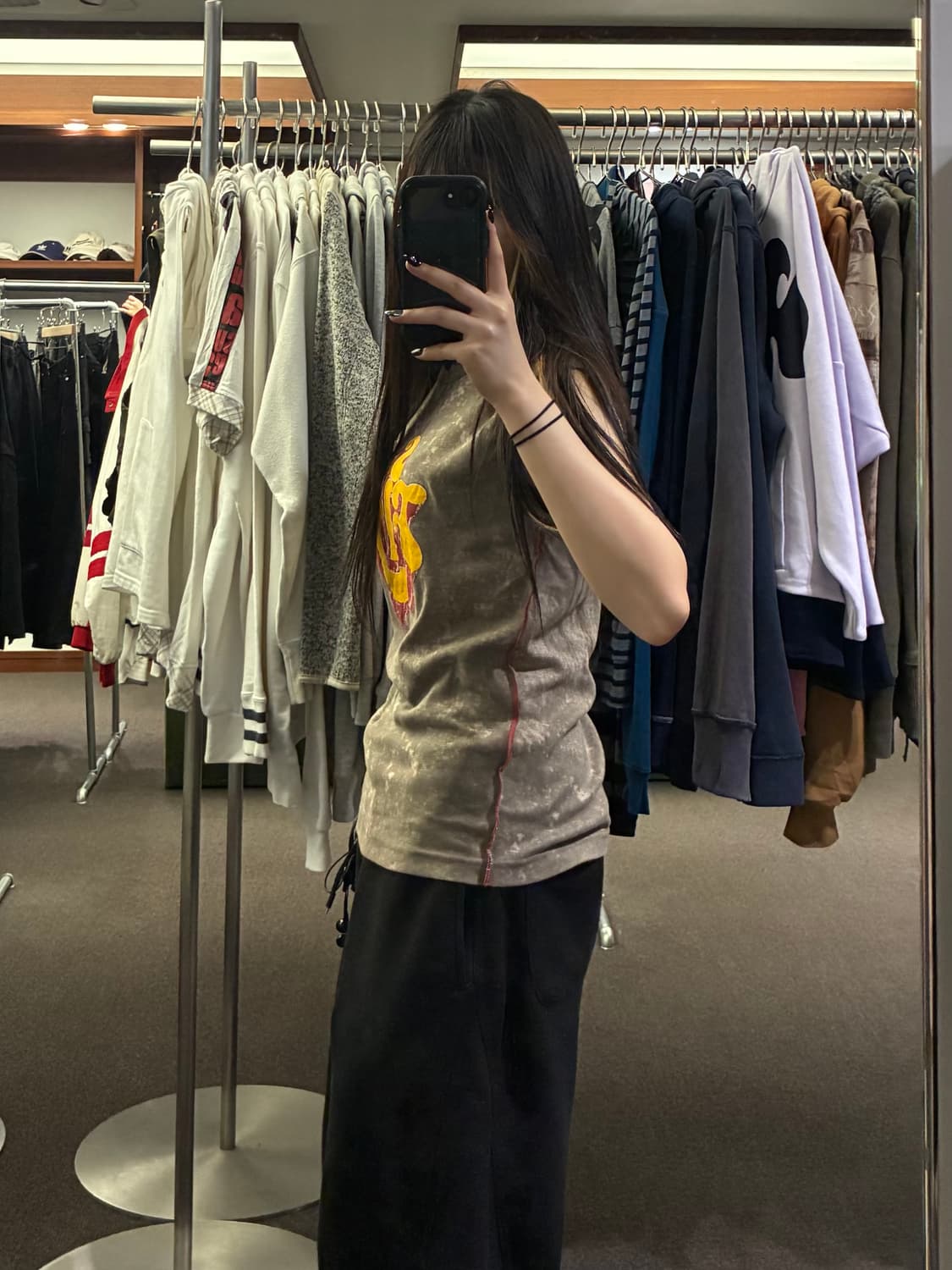 L)Japanese vintage 여성 프린팅 타이다이 나시 상품이미지2