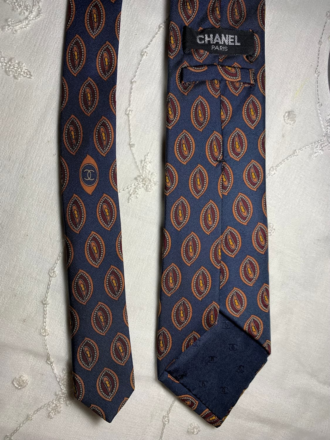 구찌 실크 넥타이 페이즐리 패턴 이태리 메이드 상품이미지2