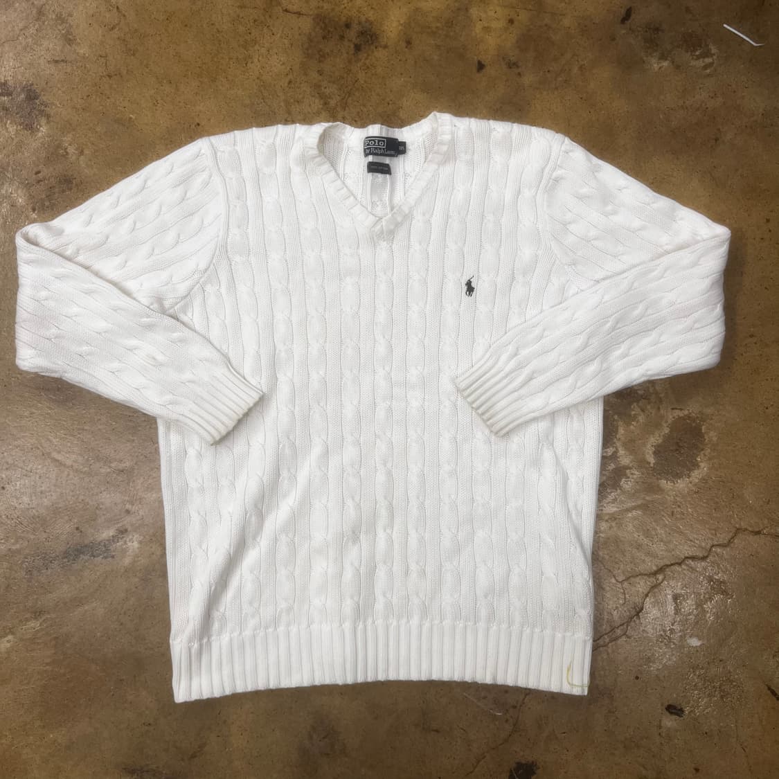 폴로 랄프로렌 화이트 꽈배기 니트 105 상품이미지2