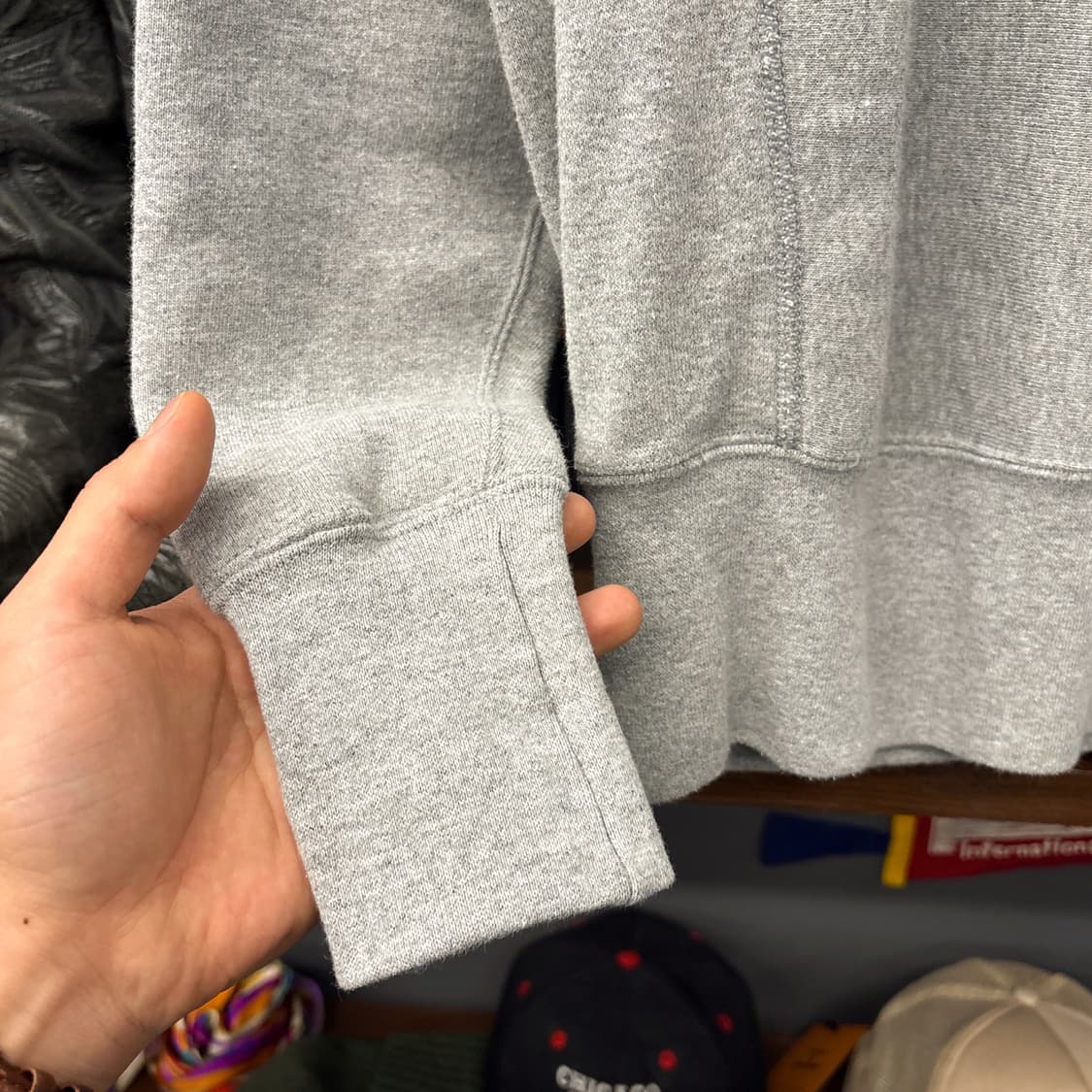 90s 리 리버스위브 Late Show 레터링 굿즈 스웻셔츠 N1217 상품이미지5