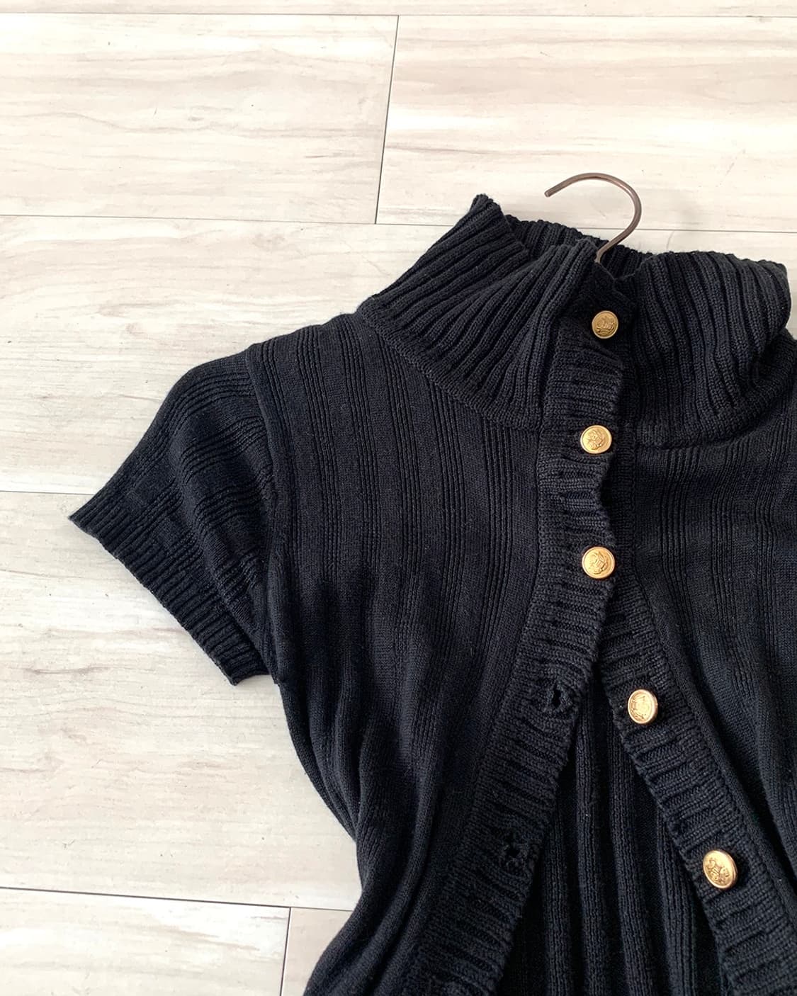 Black casual turtleneck knit top 상품이미지7