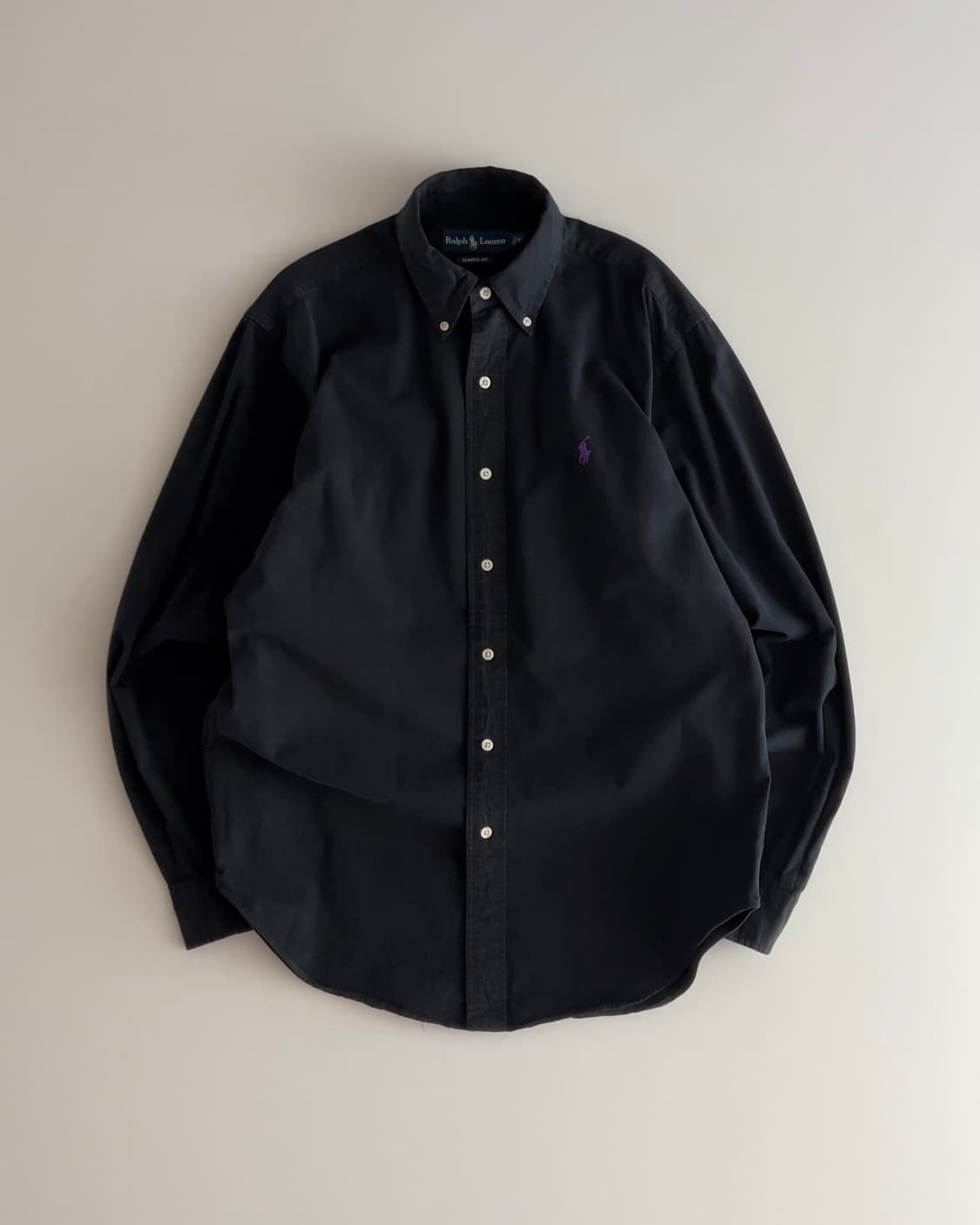폴로 랄프로렌 블랙 솔리드 셔츠 M 상품이미지1