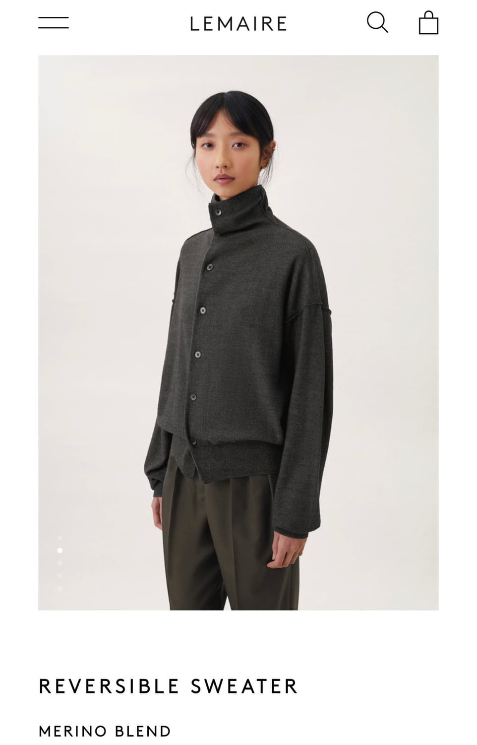 르메르 리버서블 울 가디건 상품이미지1