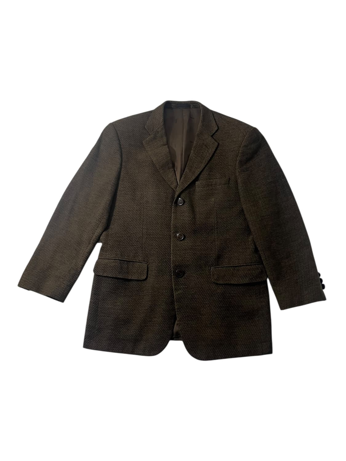 입생로랑 00s 브라운 트위드 블레이저 M 상품이미지1