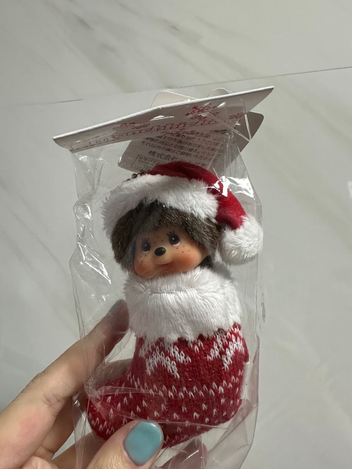 몬치치 미니 크리스마스 산타 양말 키링 상품이미지2