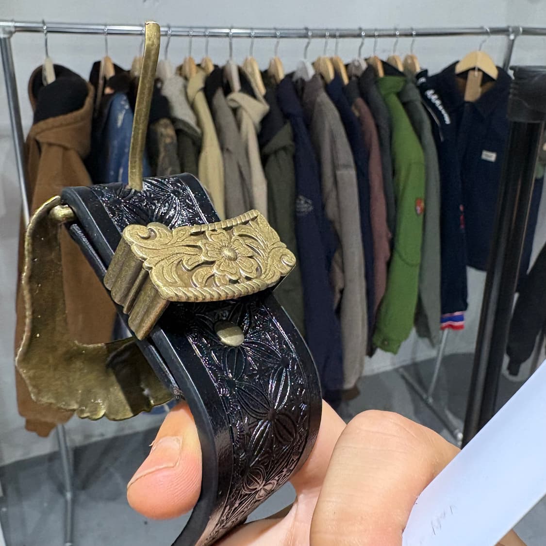 빈티지 블랙 벨트 상품이미지5