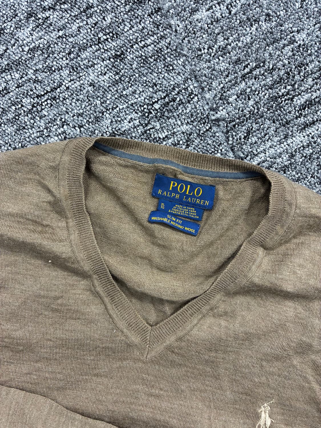 폴로 랄프로렌 브라운 메리노울 신형 니트 XL 상품이미지5
