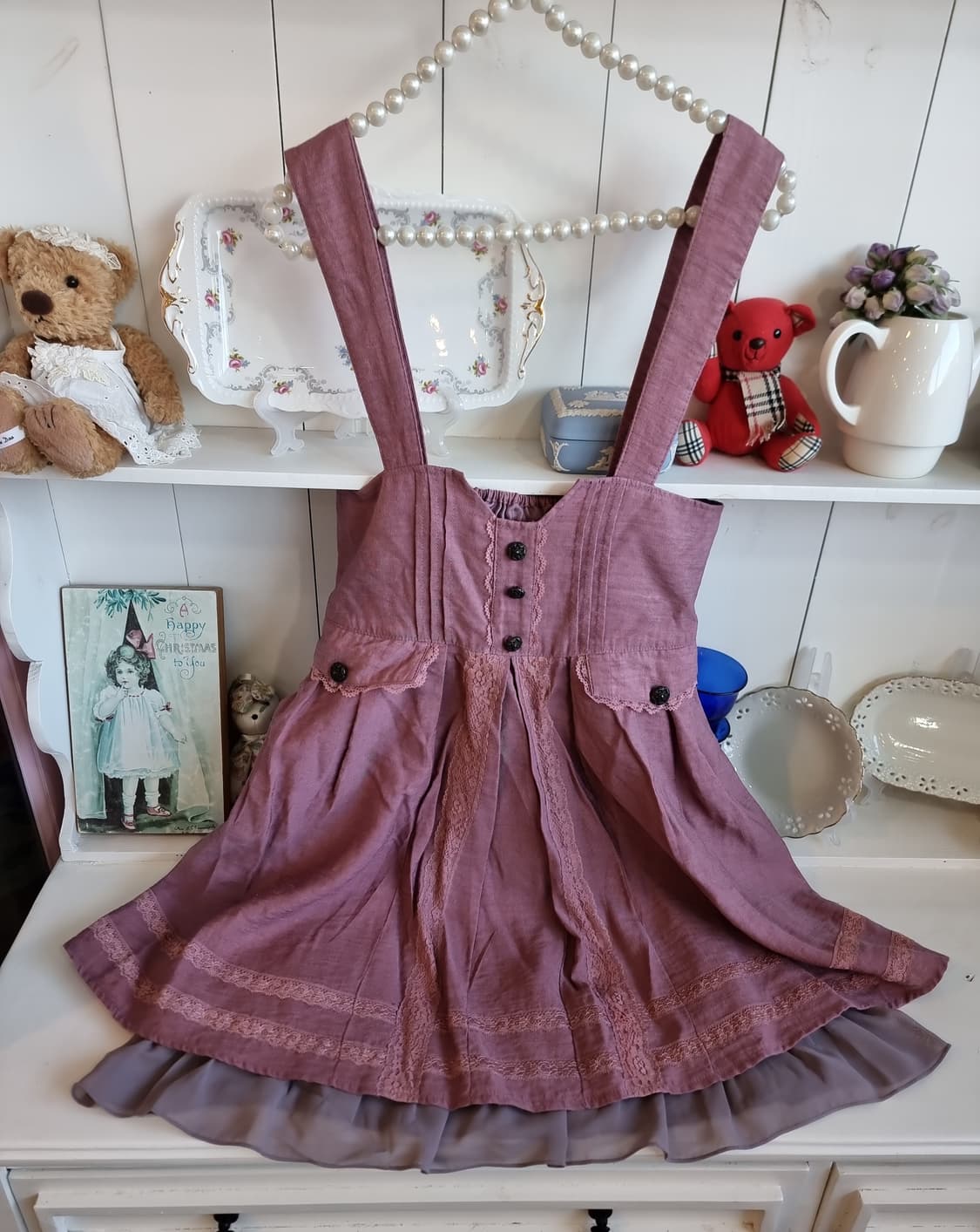 axes femme(엑시즈팜) 라일락 로맨틱 점퍼스커트원피스 상품이미지5