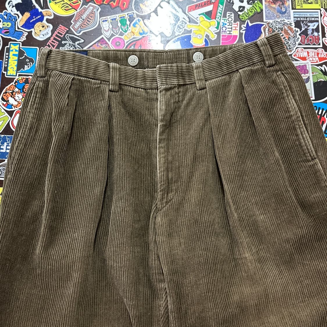 8~90s 일본제 폴로 랄프로렌 투 플릿츠 코듀로이 팬츠 32 상품이미지4