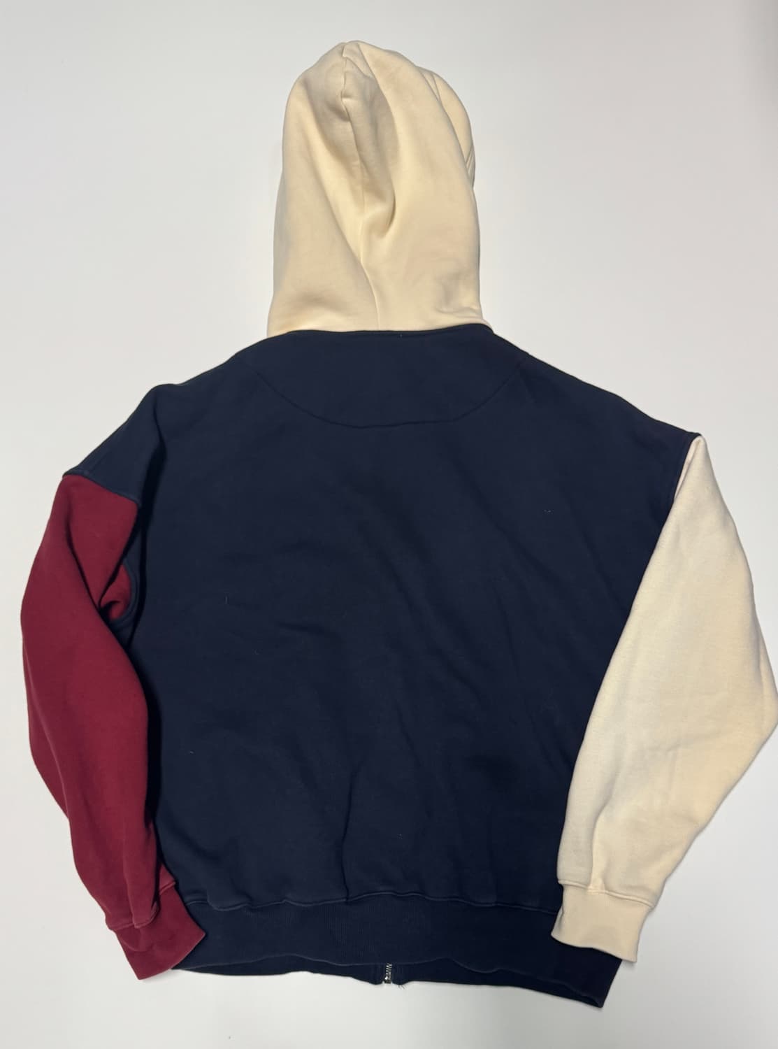 오아이오아이 컬러블록 빅 사이즈 기모 후드집업 XL~ 상품이미지2