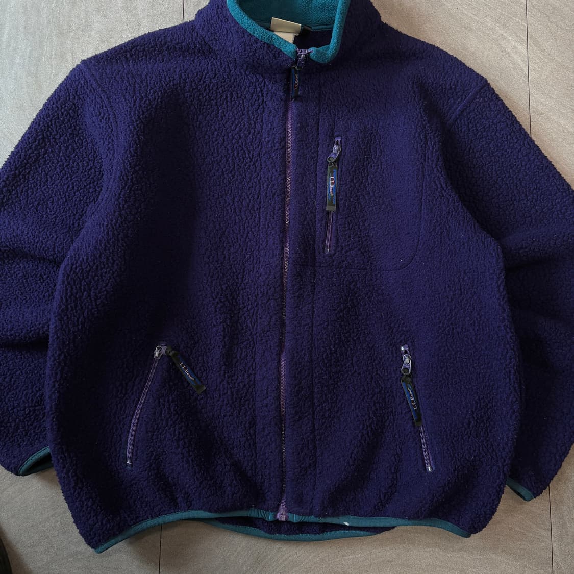 90s L.L.bean 90년대 생산 엘엘빈 퍼플 딥 파일 플리스 신칠라 상품이미지4