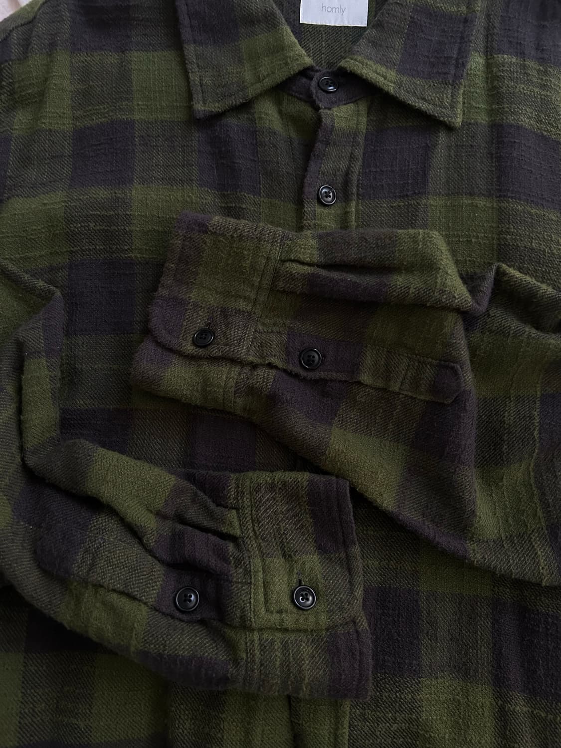 홈리 체크 셔츠 homly checked, green 상품이미지3