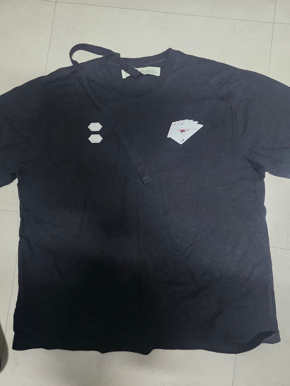 offwhite 오프화이트  핸드 카드 반팔티셔츠 M사이즈 상품이미지1