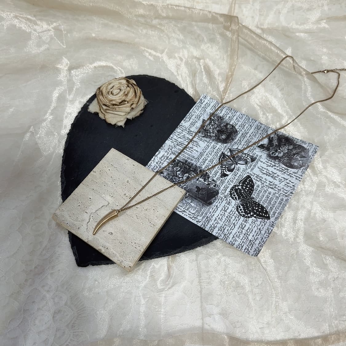 빈티지  중세 마테 치아 쿠바체인 목걸이 상품이미지2