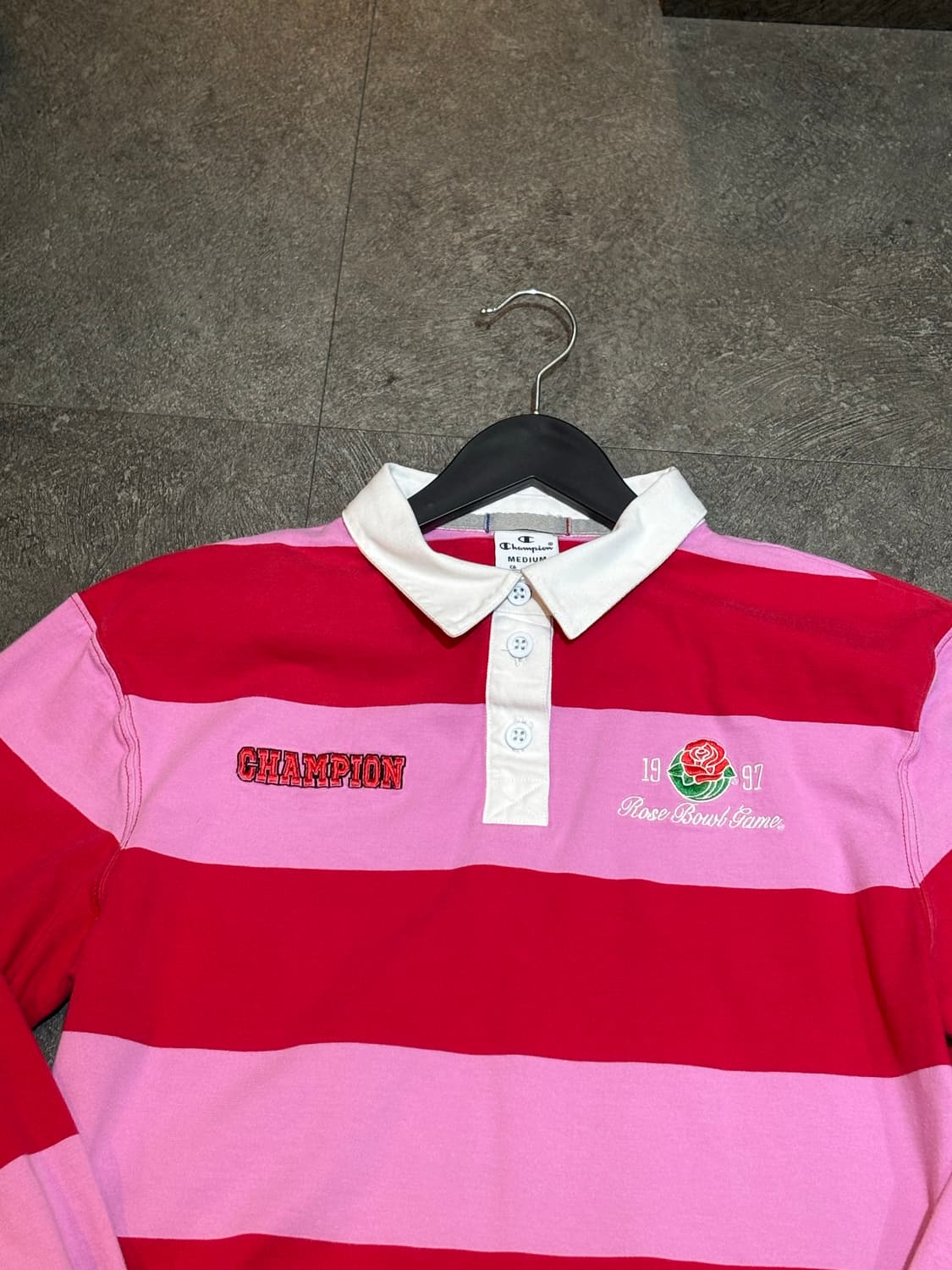 챔피온 럭비티 긴팔 크롭 카라티 M 상품이미지4