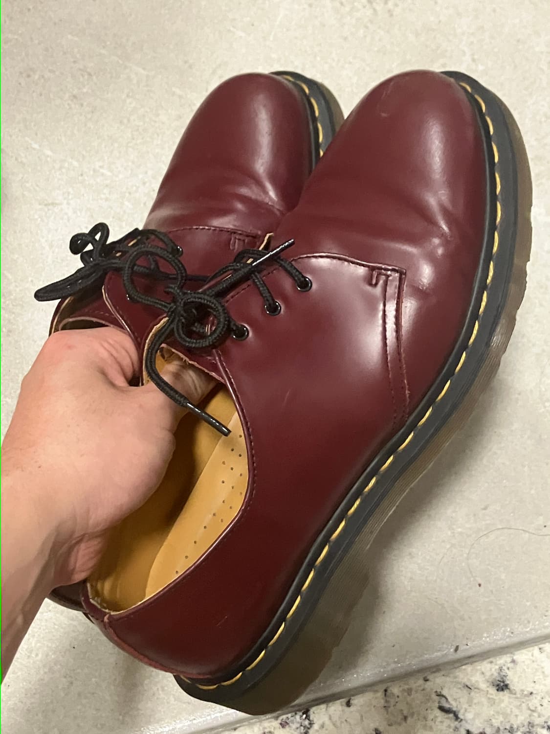 (270) 닥터마틴 1461 버건디 더비슈즈 uk8 상품이미지1