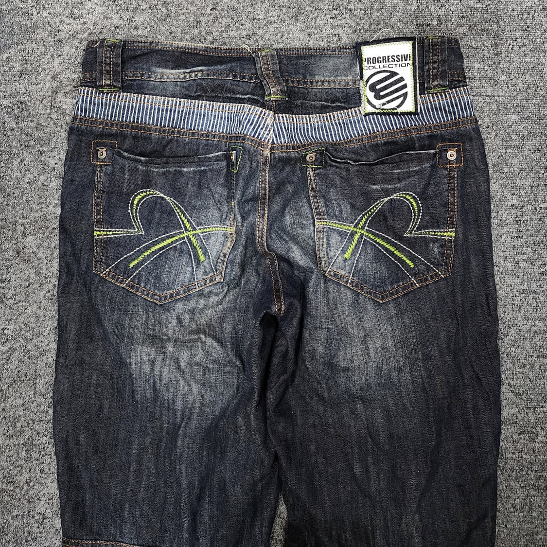 EXR 빈티지 00s 프로그레시브 스포티 데님팬츠 청바지 L 상품이미지4