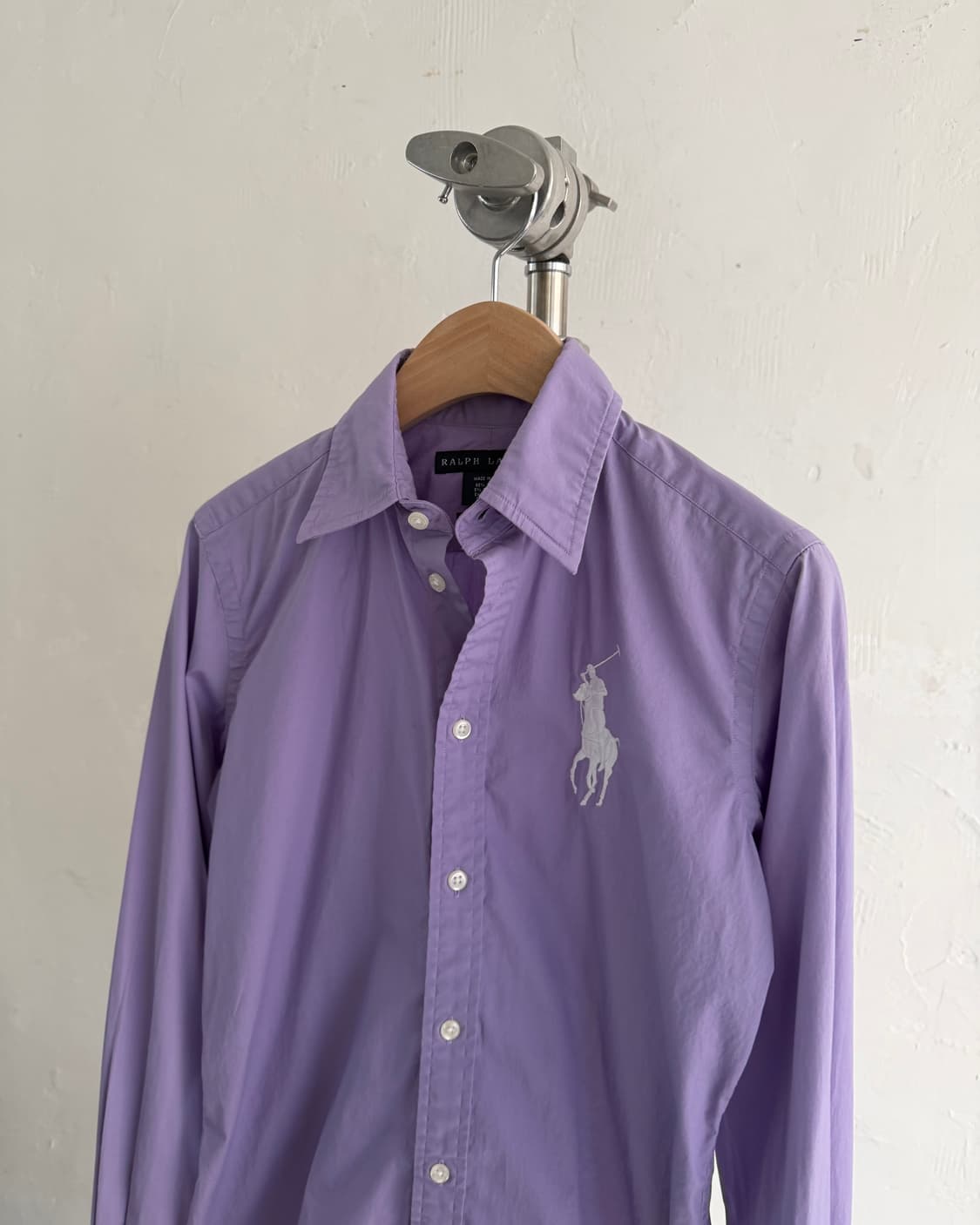 Polo 랄프로렌 우먼 라일락컬러 슬림핏 빅포니 셔츠 상품이미지4