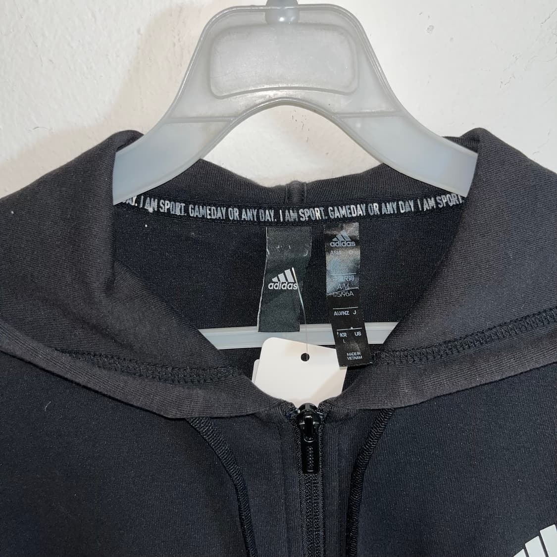 Adidas Black Hoodie Zip-Up 상품이미지6