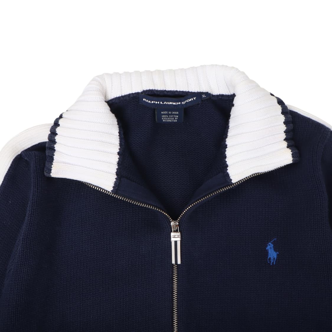 폴로 랄프로렌 네이비 화이트 니트집업 자켓 상품이미지2