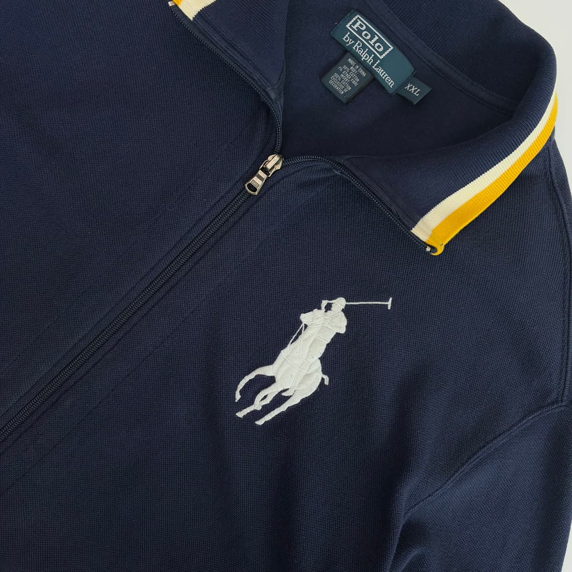 Polo 폴로 랄프로렌 네이비 회이트 빅포니 집업 가디건 상품이미지3