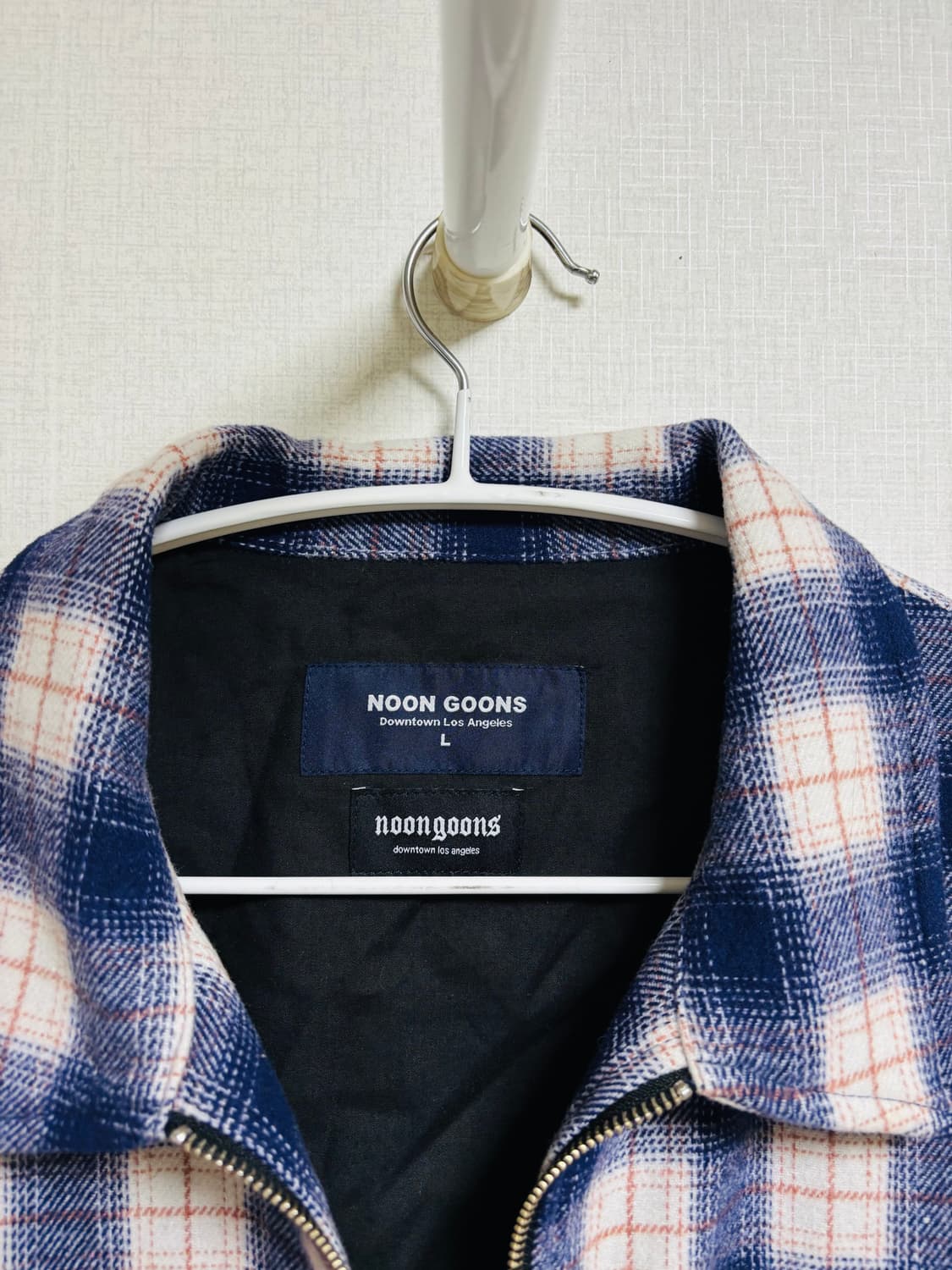 눈군즈 NOON GOONS 체크 블루 자켓 상품이미지3