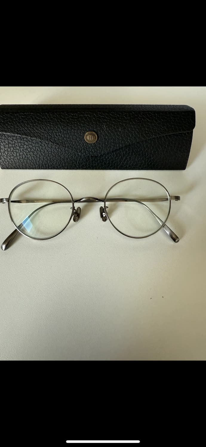 니시데 카즈오 실버 원형 안경테 NK-757 상품이미지1