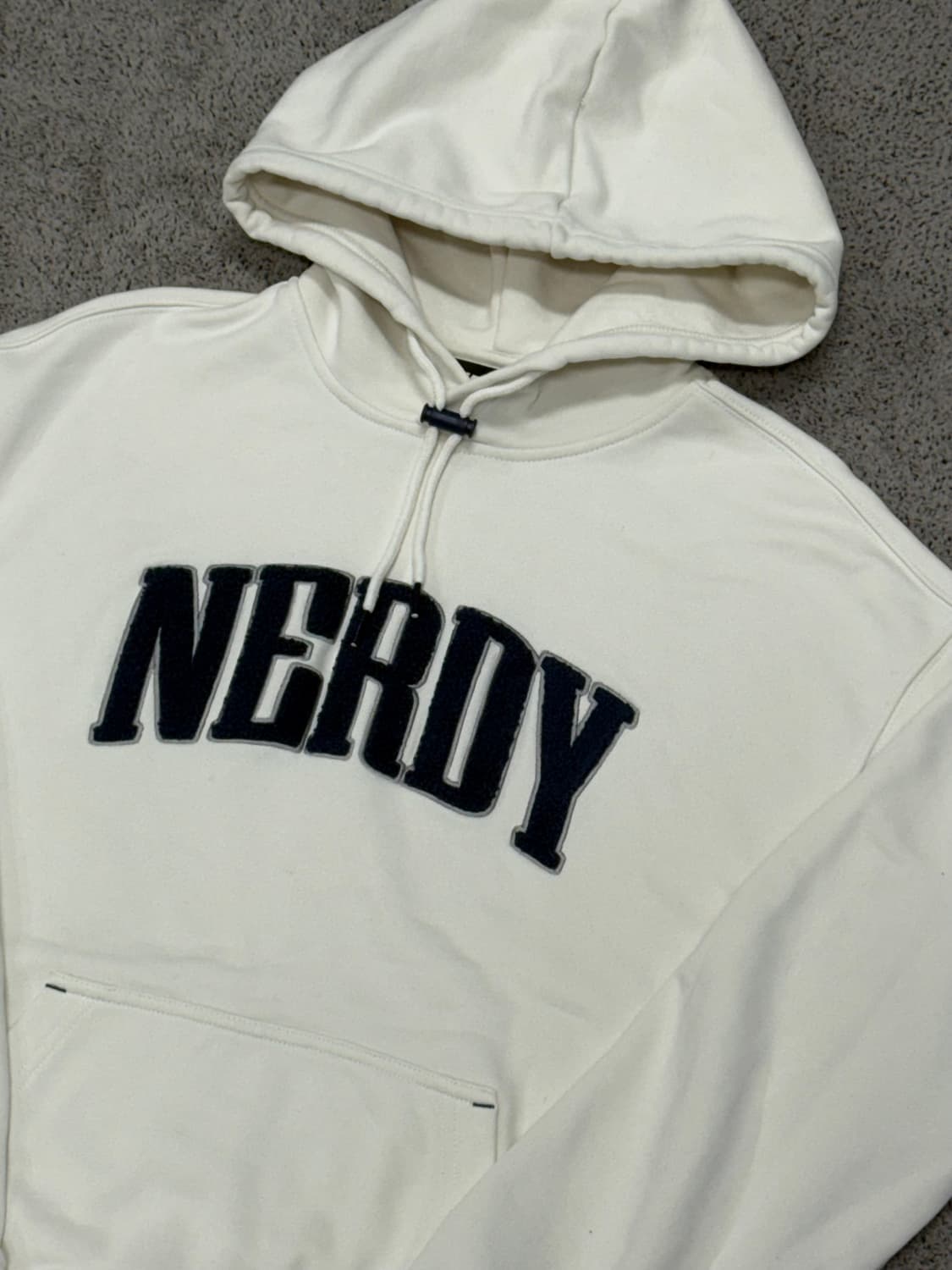 (S) 널디 빅로고 후드 티 아이보리 상품이미지2