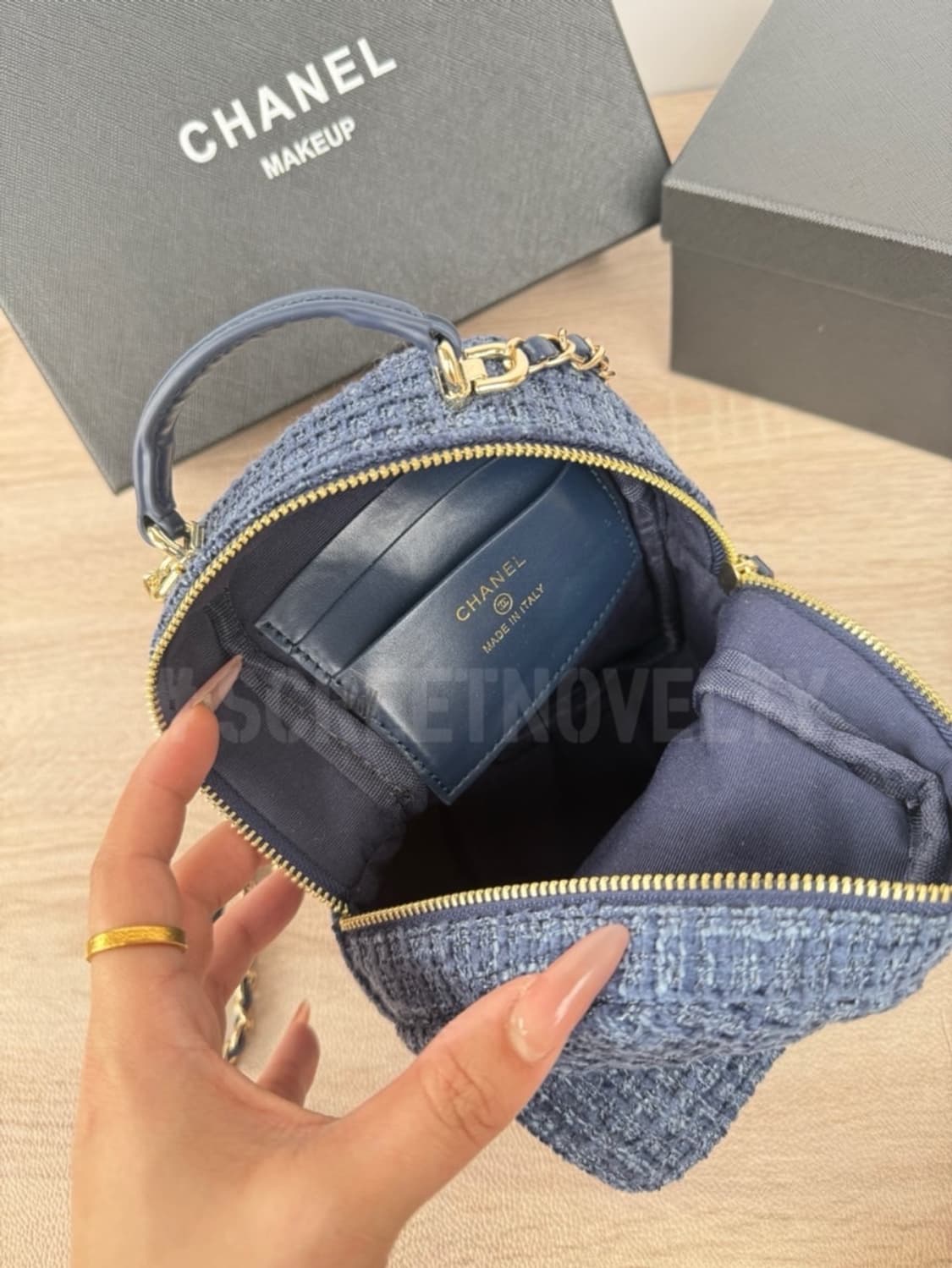 샤넬뷰티 트위드 미니백팩 블루 기프트 백 상품이미지8