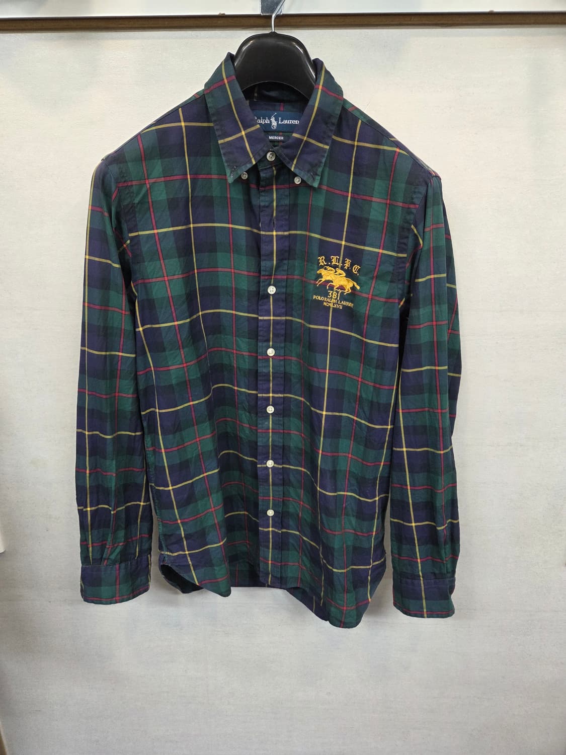 폴로랄프로렌 머서 체크 자수로고 셔츠긴팔 m 상품이미지1