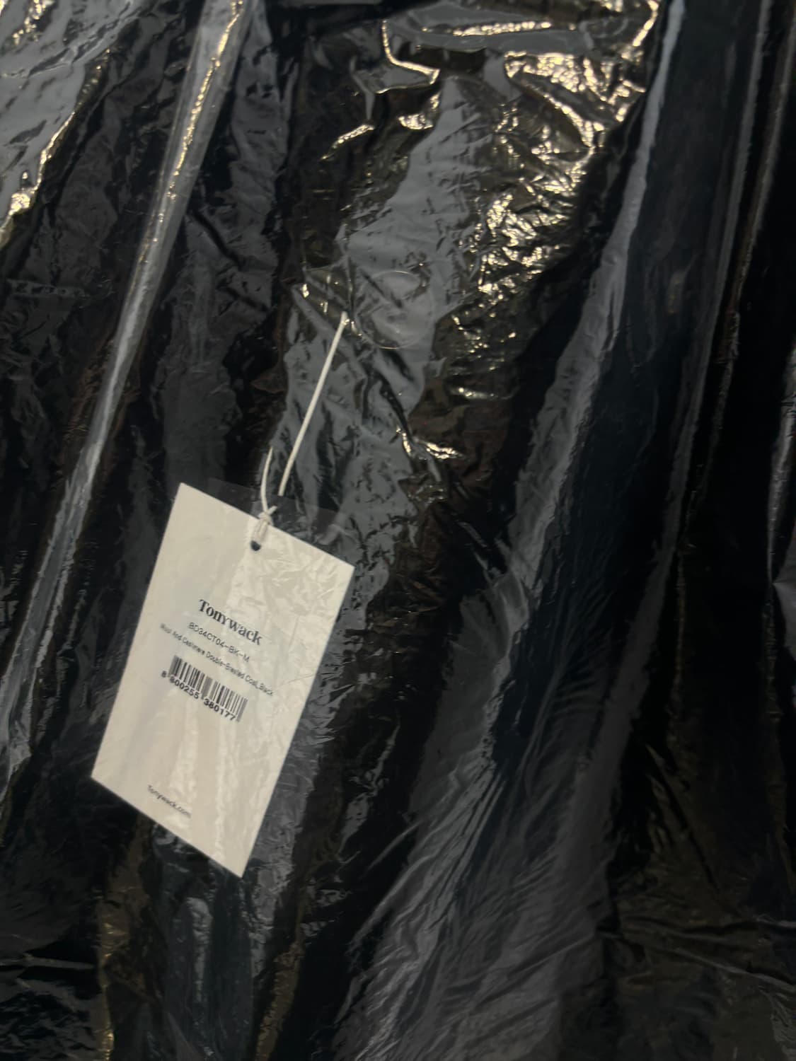 M 토니웩 울 캐시미어 더블 브레시티드 코트 블랙 미개봉 판매 상품이미지2