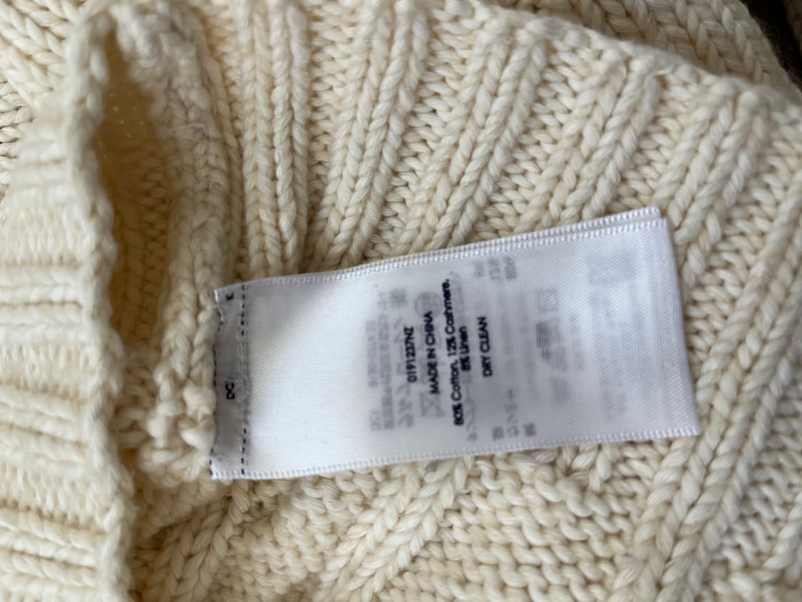 랄프로렌 핸드니트 브이넥 꽈배기 니트 M(퍼플라벨) 상품이미지5