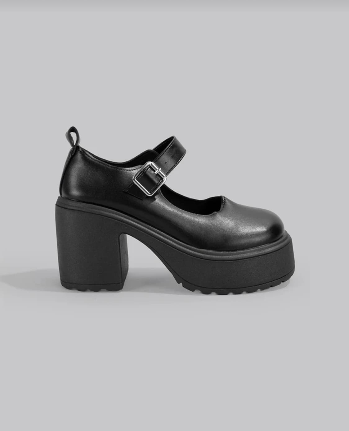 블랙 통굽 메리제인 슈즈 시즈니룩 양지뢰 통굽 구두 상품이미지2